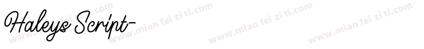 Haleys Script字体转换